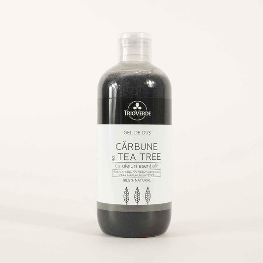 Gel de duș cu Cărbune și Tea Tree - Trio Verde