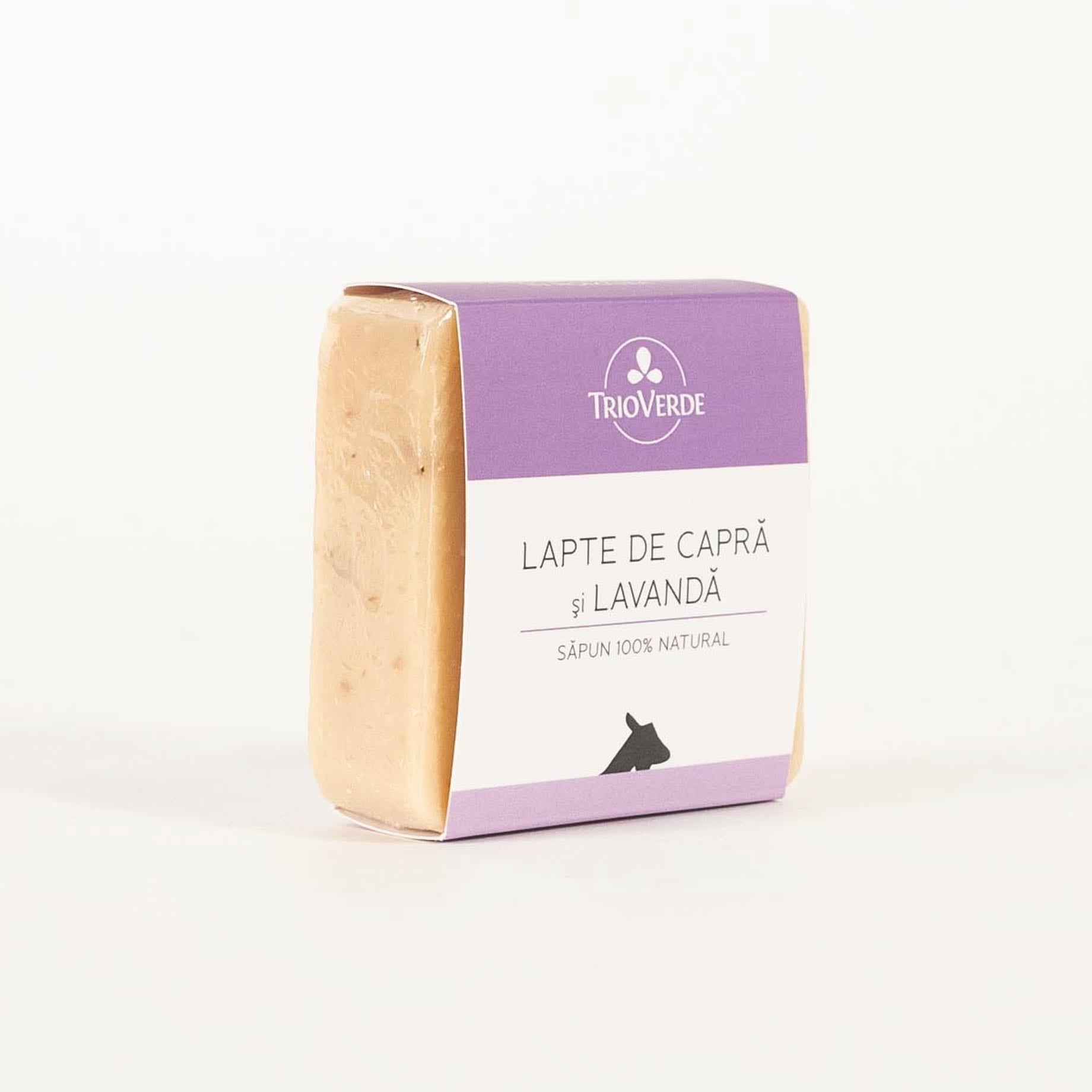 Săpun cu Lapte de Capră și Lavandă - Trio Verde