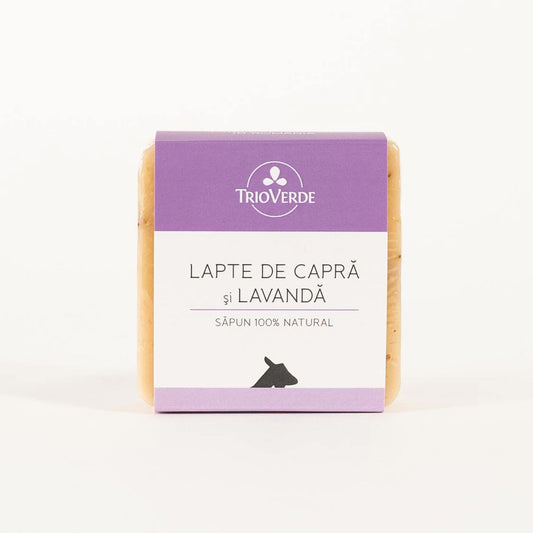 Săpun cu Lapte de Capră și Lavandă - Trio Verde