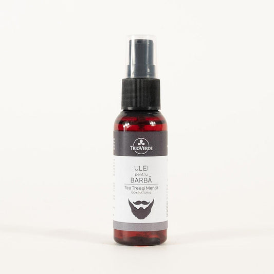 Ulei pentru barbă cu Tea Tree și Mentă - Trio Verde