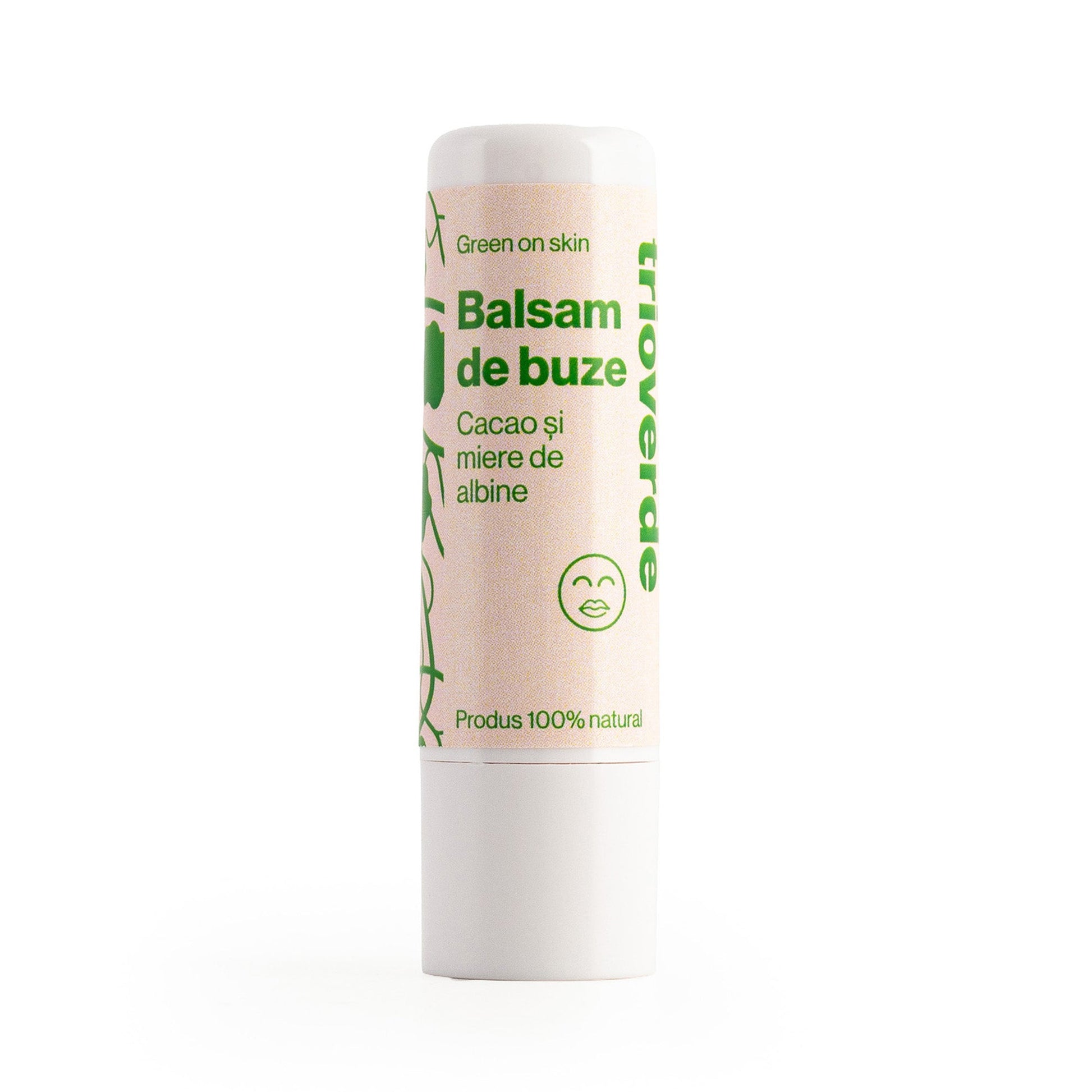 Balsam de buze cu unt de Cacao și Miere - Trio Verde