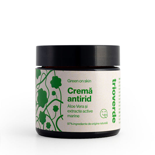 crema antirid cu aloe Vera si extracte active marine Trio Verde
