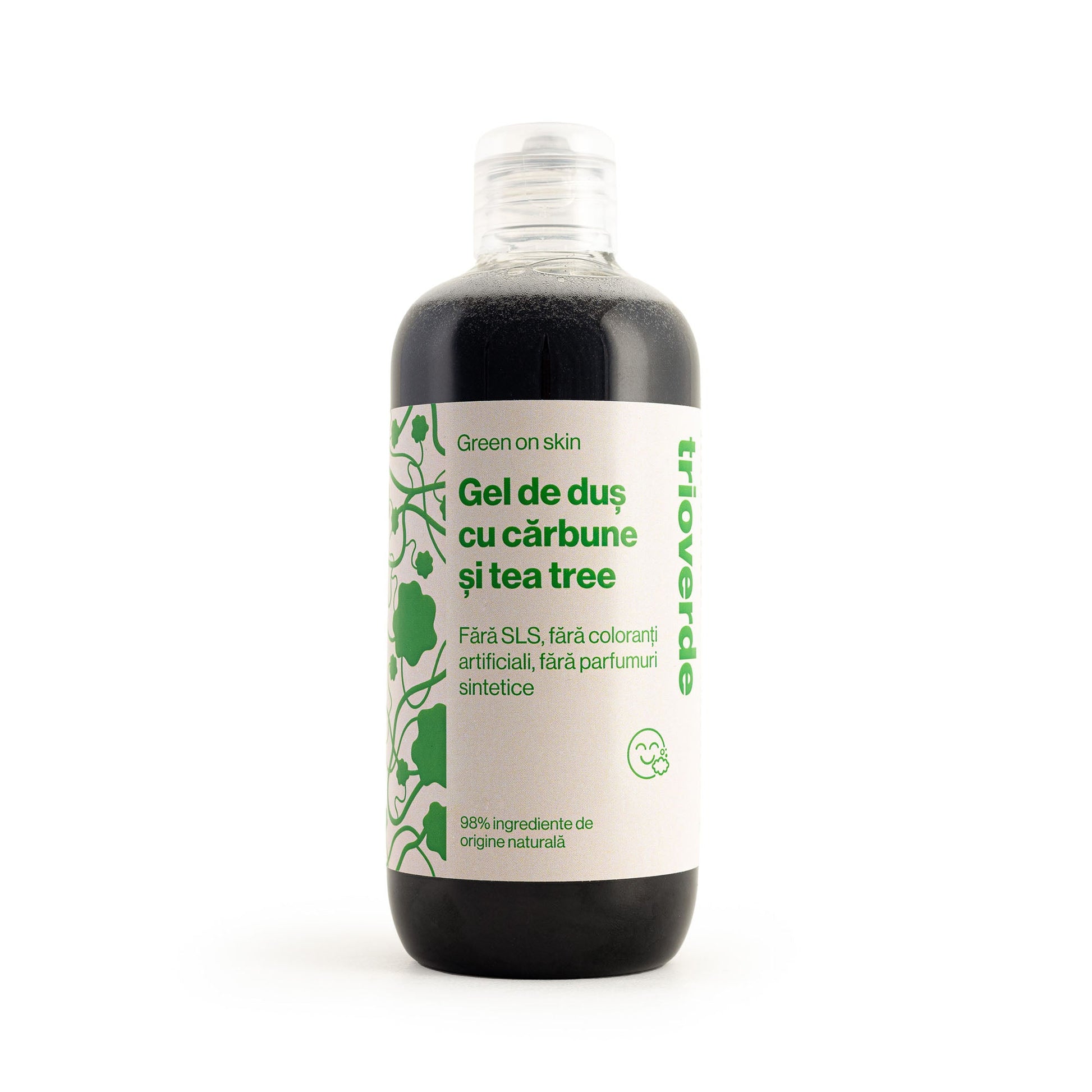 Gel de duș cu Cărbune și Tea Tree - Trio Verde