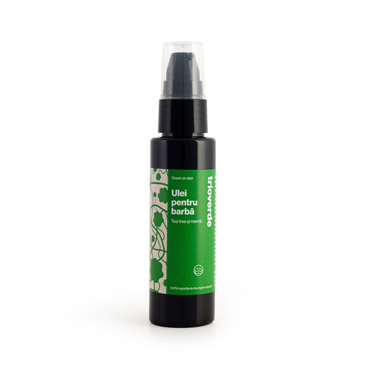 Ulei pentru barbă cu Tea Tree și Mentă - Trio Verde